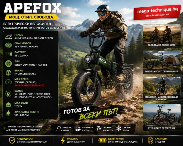 APEFOX RH20 Електрически велосипед — снимка 16