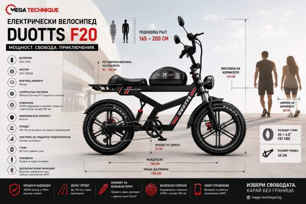 DUOTTS F20 Електрически велосипед — снимка 12