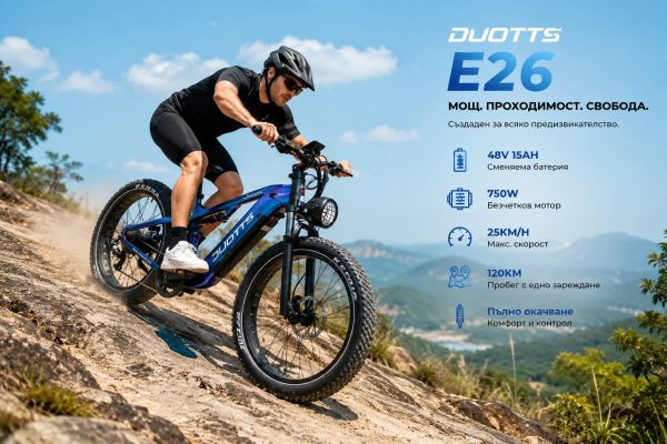 DUOTTS E26 Electric Bike Blue-Purple електрически велосипед DUOTTS E26 Електрически велосипед Blue-Purple — снимка 8