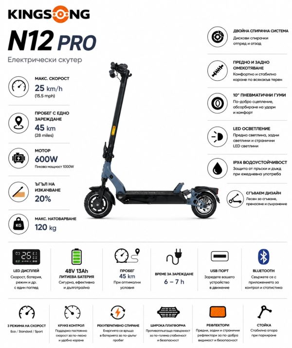 Kingsong N12 Pro Електрически скутер — снимка 7